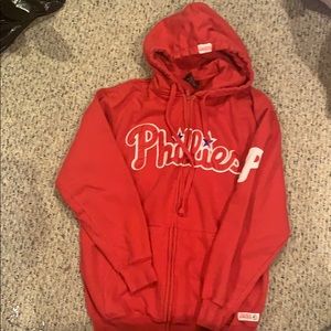 Philadelphia Phils Authentic Hooded sweatshirt.